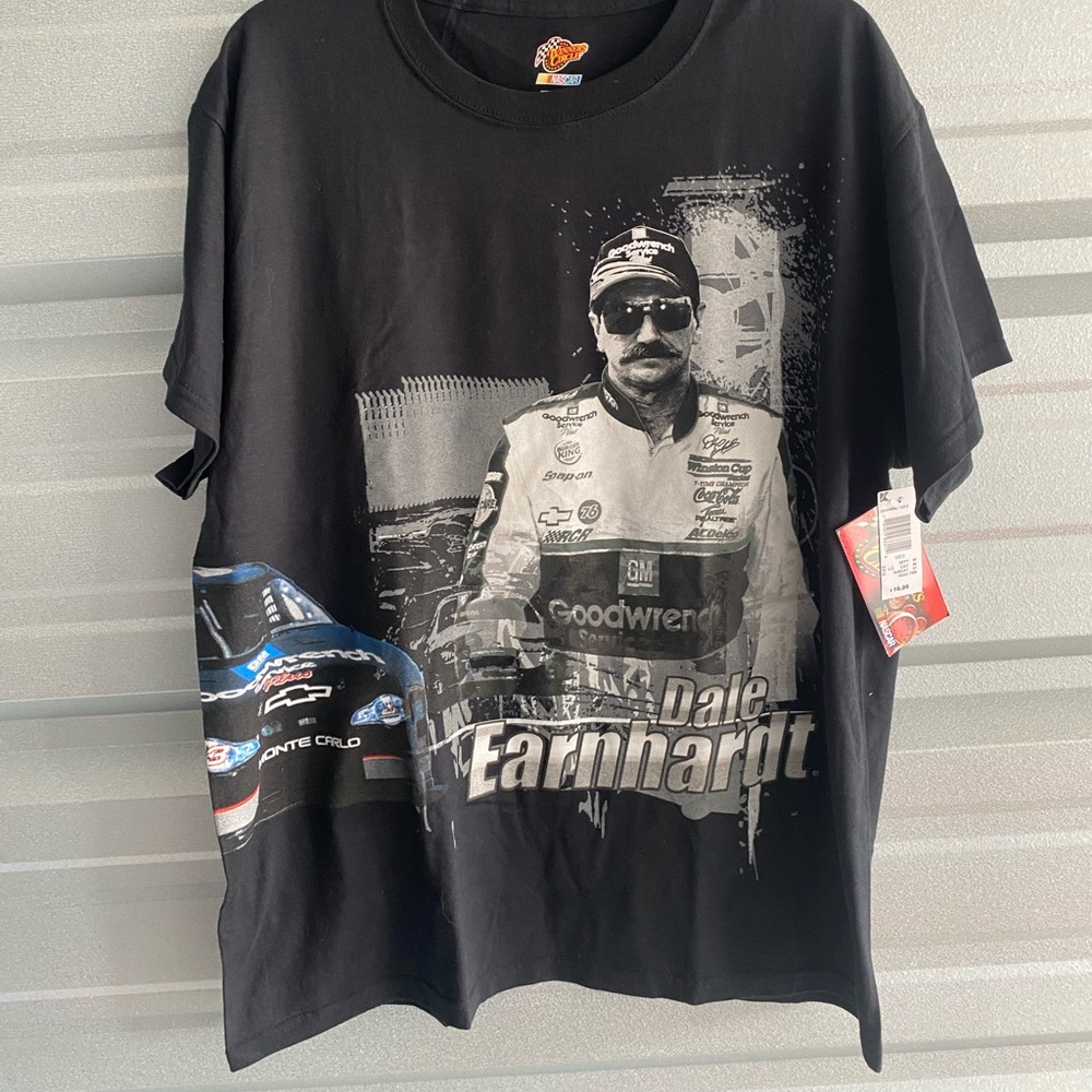 Dale Earnhardt dbl sided nascar tee NWT